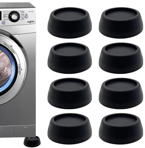 ExcellaElite 8 PCS Washing Machine Feet Anti Vibration Pads for Washing Machine Stabilisers Reduce Noise & Movement, Vibration Pads for Dryer Washing Machine Dishwasher Refrigerator Treadm