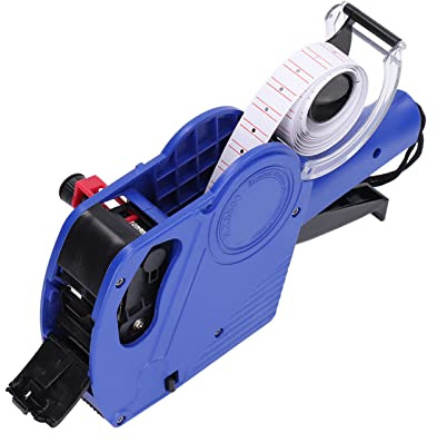 ViaGasaFamido Manueller 8-Ziffern Preisauszeichner MX5500 mit Tintenpatronen Blau – Preisschildhersteller für Büro, Einzelhandel und Lebensmittelgeschäfte