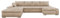 Mirjan24 Ecksofa Caro, Elegante U-Form Couch, Eckcouch mit Bettkasten und Schlaffunktion, Polsterecke, Couchgarnitur, Bettsofa für Wohnzimmer Wohnlandschaft (Clara 215.03)