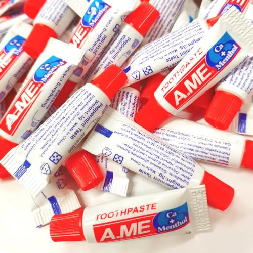 50 Stück,3 Gramm Minze Reise Mini Zahnpasta, persönliche Zähne Reinigung,Pflege