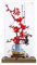 Vitrina acrílica para Lego 10369 modelo de flor de ciruelo, vitrina transparente a prueba de polvo, vitrina de colección de modelos (modelo no incluido) (base de madera + fondo 3)