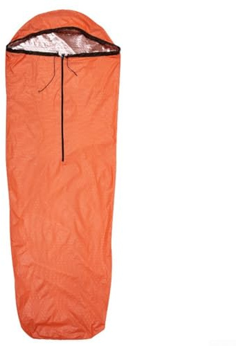 Thermo Camping Schlafsack, Bivvy für Outdoor-Aktivitäten, Wärmespeicherung, wasserdichter Schutz (Orange)