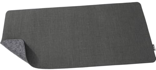SIGEL Schreibtischunterlage rutschfest aus Recycling-Filz 80 x 30 cm | SA611, Dunkelgrau, einrollbar und gefertigt aus recyceltem Kunststoff und Filz