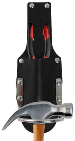 HAMMER LOOP Kunstleder-Etui für Doppelzangen aus verstärktem Metall | Lineman Elektrische Tischlerei Gartenarbeit Ingenieuraufgaben Professionelle Plattform