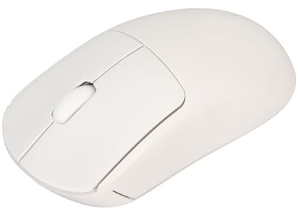 Acouto Gaming 1200DPI Fit Palm Battery Powered Computer for Desktop PC Laptop Sensitive Adjustment Gaming Mouse2 4G MouseWireless MouseComputer WirelessGaming MouseComputer (White)