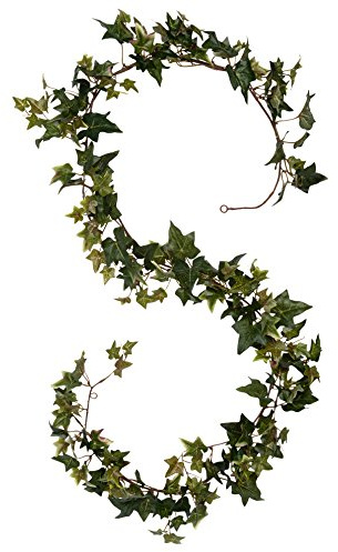 MICA Decorations 905382 L180B15H15 Jamaica Ivy Garland Variegated Artificial Plant, Polyester, green, 180 x 15 x 15 cm