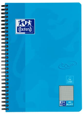 Oxford 400086486 - Blocco appunti touch a quadretti, blu oltremare 1 blu mare