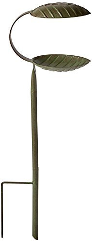 Peckish 60051229 Secret Garden Leaf Bird Feeder, Green, 25 x 25 x 81 cm