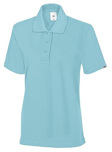 BP 1648-181-111-XL Poloshirt für Frauen, 1/2 Ärmel, Polokragen mit Knopfleiste, 64 cm, 220,00 g/m² Stoffmischung, Ozean, XL