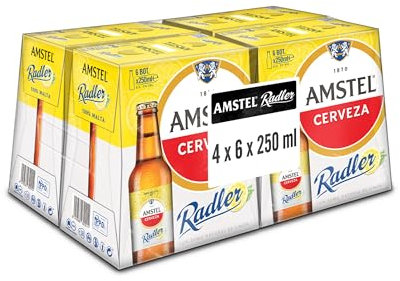 Amstel cerveza Radler Caja 4 Pack botella, 6 x 25cl