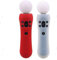 Lot de 2 coques de protection antidérapantes en caoutchouc de silicone pour manette PS4 VR Move PS Move Motion (1 rouge et 1 blanc)