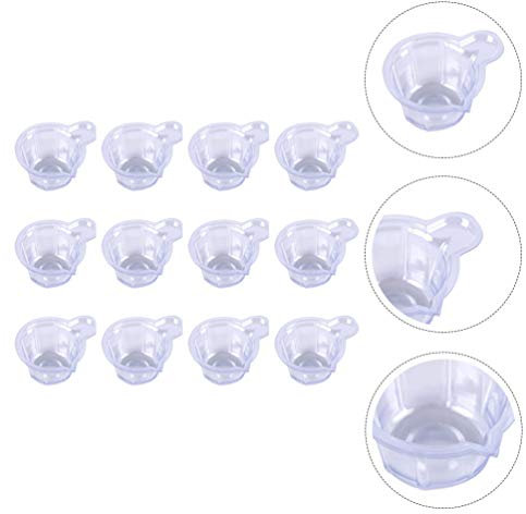 MILISTEN 100 Piezas Tazas de Pigmento de 40 Ml Tazas de Plástico Epoxi Desechables para Mezclar Manchas de Pintura Resina Epoxi Agitación Suministros de Taza Transparente