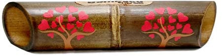 BOMBOOU - Tree with Heart : Eco-Sound Bamboo, Haut-parleur acoustique, amplification naturelle, design portable, compatible avec Android, iPhone et tablettes, son pur et écologique, pas besoin