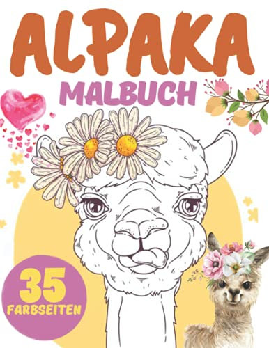 Alpaka Malbuch: Lama und Alpaka für Kinder, Jungen und Mädchen