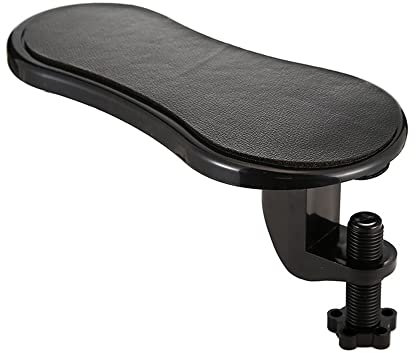 Support de Repose-Poignets, Repose-Poignets pour Bras, Repose-Poignet Réglable, Mousse Mémoire Tournant Ergonomique Repose-Poignet d'Ordinateur pour Bureau, Travail, Étude, Jeu, Chaise (Noir)