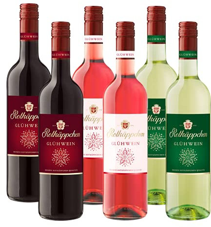 Rotkäppchen Qualitätswein Glühwein Set – Rot, Weiß, Hellrot (6 x 0,75l)