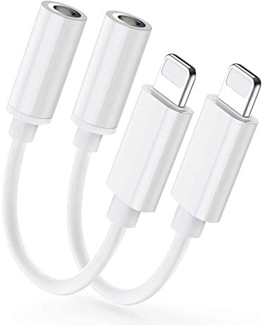 [Apple MFi Certified] 2 Pack iPhone 3.5mm Headphone Adapter, Lightning to 3.5mm Earphone Jack Adapter Aux Audio Dongle Converter for iPhone 14/13/12/11/11 Pro/XR/X/XS/8/8Plus/7/7Plus