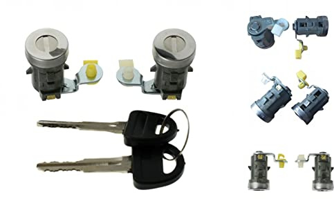 EASYSHOP24H SET 2 Cilindretto Serratura Porta Anteriore Sinistra e Destra per Suzu Vitara da 1988 a 1998 Nottolino Blocchetto Impariglio con 2 Chiavi