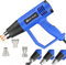 2000W Heat Gun with 230V Dual Air Flow & 2 Temperature Adjustable 300℃/600℃, Professional Handheld Electric Corded Hot Air Gun with 6.6FT Power Cord & 3 Accessories for Paint Stripping DIY Craft