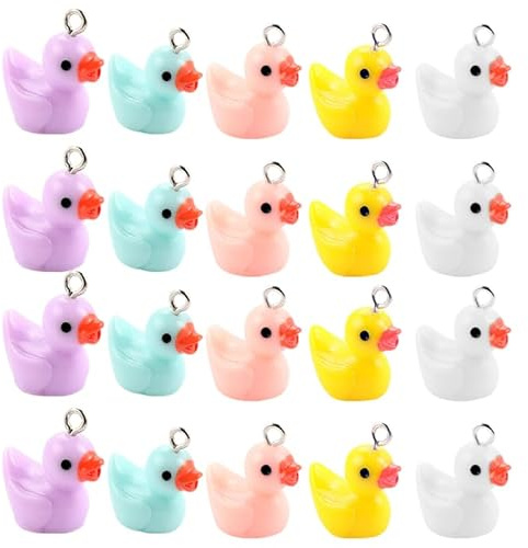 30 Stück Enten-Anhänger, Schmuckherstellung, Charms, Armband, Harz