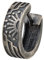 cai Herren Single Creole 925/- Sterling Silber 1,3cm Matt Silbergrau 274210100