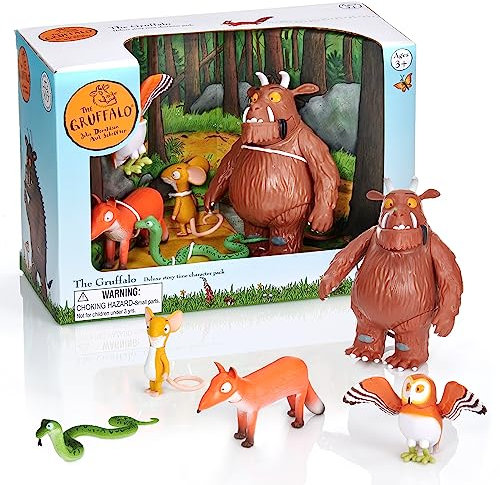 WOW! STUFF The Gruffalo Story Time Family Pack New Edition | Offizielle Spielzeugcharaktere Spielen Julia Donaldson und Axel Scheffler Childrens Books and Filme