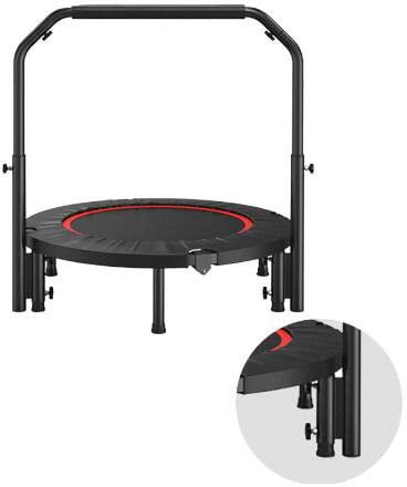 Mini-Trampolin-Jumper, Fitness-Trampolin mit Klappfunktion, Aerobic-Trampolin-Trainer mit verstellbaren Griffen, geeignet für Indoor/Outdoor/Garten/Yoga-Übungen