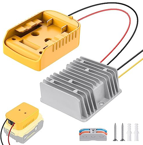 CHoiKWong 20V to 12V Step Down Converter for Dewalt Battery DC Voltage Regulator 15A MAX 180W Auto Inverter Buck Converter Adapter Power Wheels with Protection