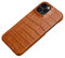 nincyee Genuine Leather Case for iPhone 15 Pro Max,Classic Crocodile Pattern Real Leather Half Wrapped Case Slim Fit (Half-pack)