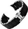 vkeid Weiß-schwarzes Silikonkautschuk-beschichtetes Stahl-Uhrenarmband für Armani AR5905 | 5906 | 5920 | 5919 | 5859 Damen 20 mm Herren 23 mm Armband (Farbe: 21 mm, Größe: 20 mm)