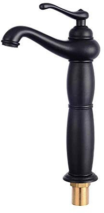 ZERAPH Waschbecken, Waschbecken, Schwarze Bronze, antikes Kupfer, Aufsatzwaschbecken, Waschbecken und kaltes Mischwasser, Einloch-Badezimmerarmaturen