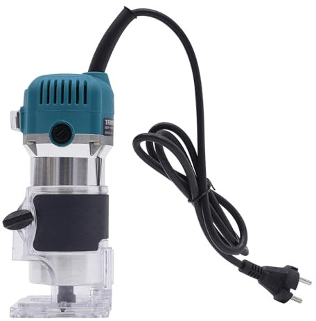 800 W Fresatrice verticale compatta, strumento di fresatura manuale in legno, 6 velocità variabile legno trimmer 30000 giri/min (blu)