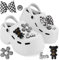 CityComfort Zoccoli con Tacco e Charms Rimovibili Donna, Elegante Zoccoli Estivi (Bianco, 40/41 EU)