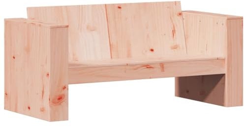 vidaXL Gartensofa 2-Sitzer, Outdoor Sofa mit Armlehnen Rückenlehne, Gartenbank für Garten Terrasse, Holzbank Gartenmöbel, Massivholz Douglasie