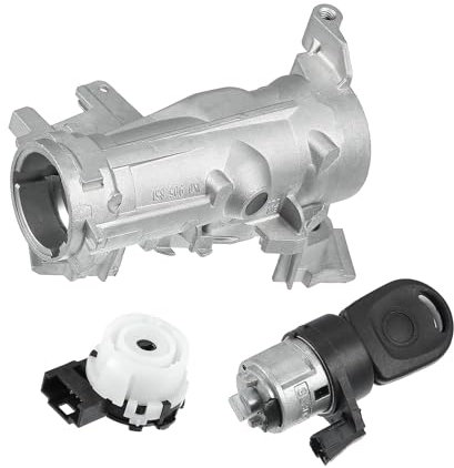 TINMAGI Interrupteur d'allumage,Interrupteur d'allumage avec cylindre Compatible A3, A1, Golf 5, Golf 6, Tou-ran, Polo, Altea, Ibiza, Leon, 1K0905851B 1K0905865 1K0905841 1K0905865A