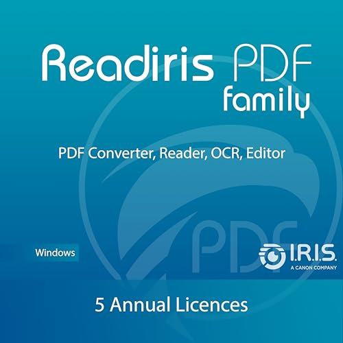 Readiris PDF Family office 365 : Professioneller software PDF Editor | 1 Jahr | 5 users | inkl. OCR Modul - PDFs bearbeiten, erstellen, konvertieren, schützen, für Windows