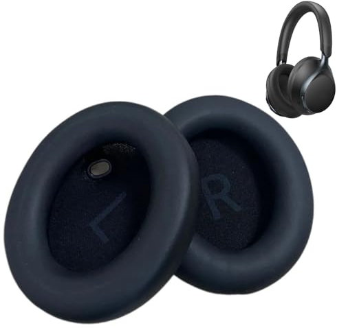 Replacement Space 1 EarPads for Anker Space One Active Noise Cancelling Headphones Soft Memory Foam Ear Cushion Earmuffs Cover Cup, Protein Leather Earpad, Repair Part (Black)