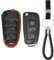 Arcets Coque de Clé avec Étui en Cuir Compatible pour Audi A1 A3 A4 A6 A8 TT Q5 Q7 R8 Remplacement Boîtier Télécommande à 3 Boutons