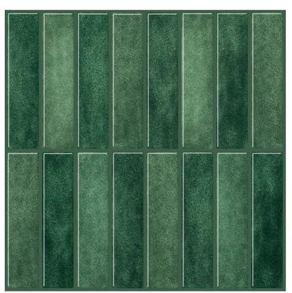 GRIPRO Peel and Stick Backsplash – Wall Tile for Kitchen Backsplash 10x10 3D Adhesive Backsplash Tile for Kitchen, Bathroom 3D Wall Panels (10 Sheets, Green)