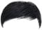 Men Forehead Toupee, Clips-On/Glue Short Toppers, Human Hair Replacement System, Natural Black Hair Extension Hairline Loss Hair Toppers for Men,Side,16x18cm