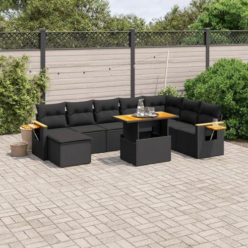 Amorsee Gartenlounge Ecklounge Verstellbare Tischplatte Lounge Möbel Outdoor Sitzgarnitur Loungemöbel Terrasse Rattan Sofa Garten Gartensofa Terrassenmöbel Gartenmöbel Set Ecksofa Gartengarnitur