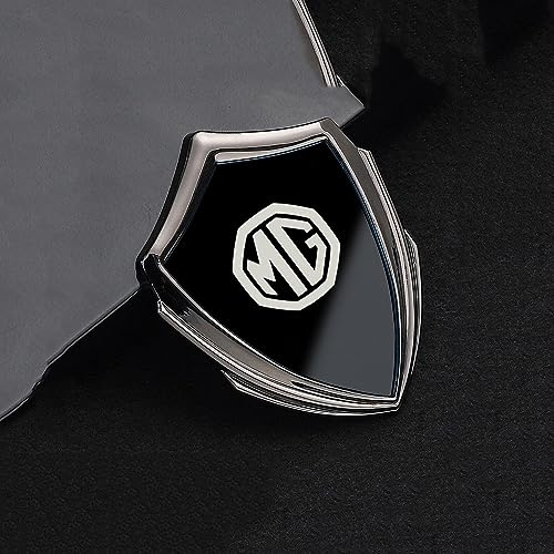 CCOZD Auto Metall Aufkleber Für Morris Garages MG ZS MG5 MG6 MG3 HS GT Auto Seite Emblem Fenster Aufkleber Aufkleber Außen Styling Dekoration Auto Zubehör,Black