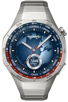 HUAWEI Smart Watch GT 5 Pro 46mm, Sharp Design, Up to 14 Day Battery Life Sport Watch Health Tracker, Works with iOS, Android, Care+, Titanium