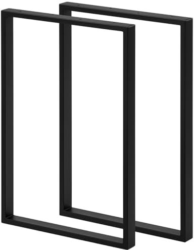 PROVENEDI - 2X Tisch-KUFEN schwarz | Tisch-Gestell 50x75 cm | Einfache Montage | Tisch-Beine aus Metall in Industrial Matt | Ideal für DIY-Projekte wie Esstisch, Schreibtisch, Couchtisch, Bank