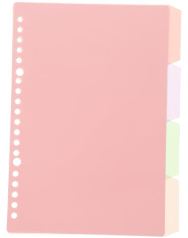 SHOWERORO 4stücke Rosa Pp-trennblätter Mit Registertabs Mehrfache Taschenordner Für Notizbücher Praktischer Organizer Für Schule Und Büro Vielseitige Schnellhefter-ordner Trenner