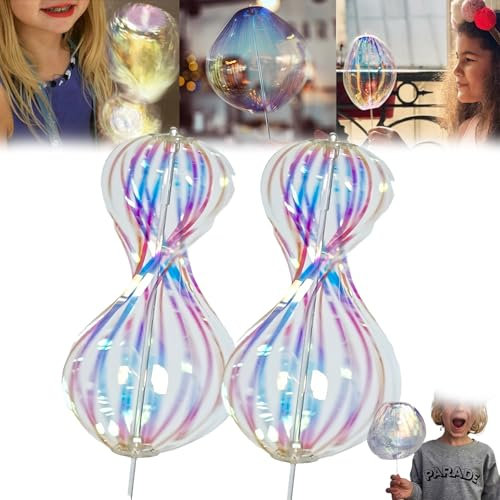 Rainbow Spinner, Rainbow Twirler, Rainbow Twirler Stick, Magic Rainbow Spinner, Rainbow Spinner, Rainbow Spinner Toy, Variable Twirler Stick Rave Toys for Valentine's Day Party Festivals (2pcs)