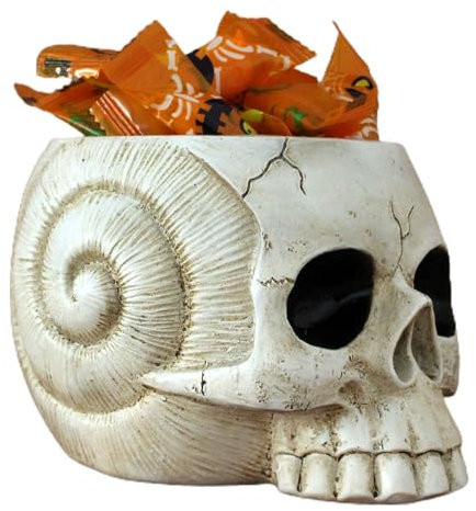Maceta de flores de cráneo - Maceta de Halloween | Maceta de cráneo, maceta con forma de calavera de resina, maceta fácil de limpiar, cuenco de decoración de Halloween para plantas