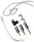 MLWSKERTY Cavo Auricolare 2 Pins A Filo Placcato in Argento Aggiornato da 3 5 Mm/2 5 Mm/4 4 Mm/Cavo A Corda C USB con Microfoni