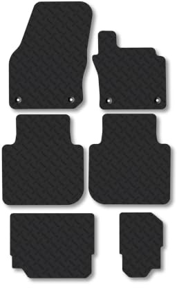 Skoda Kodiaq (2024+) [7 Seat] 5mm Rubber Car Mats | Heavy Duty Rubber Tailored Fit Floor Mats Full Coverage Durable Waterproof Accessories Easy Clean Anti Slip Made in the UK