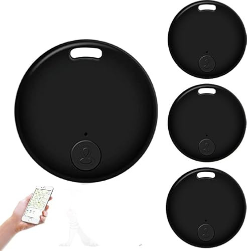 Smart Traceur Tag Lot de 4, Air Tracker Localisateur D’Objets Bluetooth Fonctionne avec l’app pour Android/iOS, Smart Tag Traceur GPS pour clés,Valise, Portefeuilles